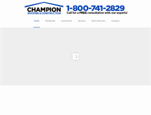 Tablet Screenshot of championroofingco.com
